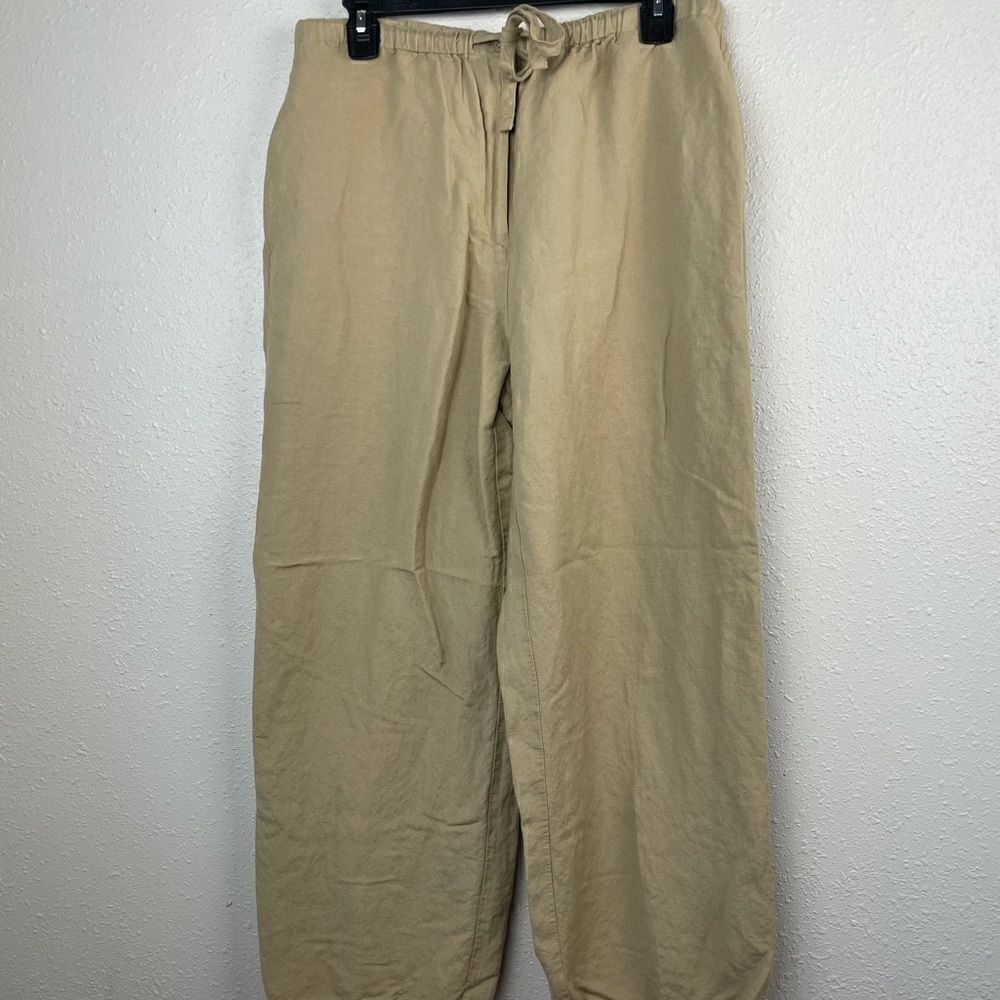 Liz Claiborne LizSport Linen Blend Casual Pants Size 10 EUC